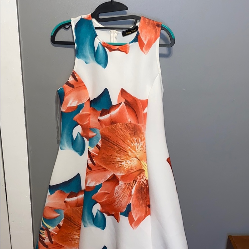 Floor length floral dress
